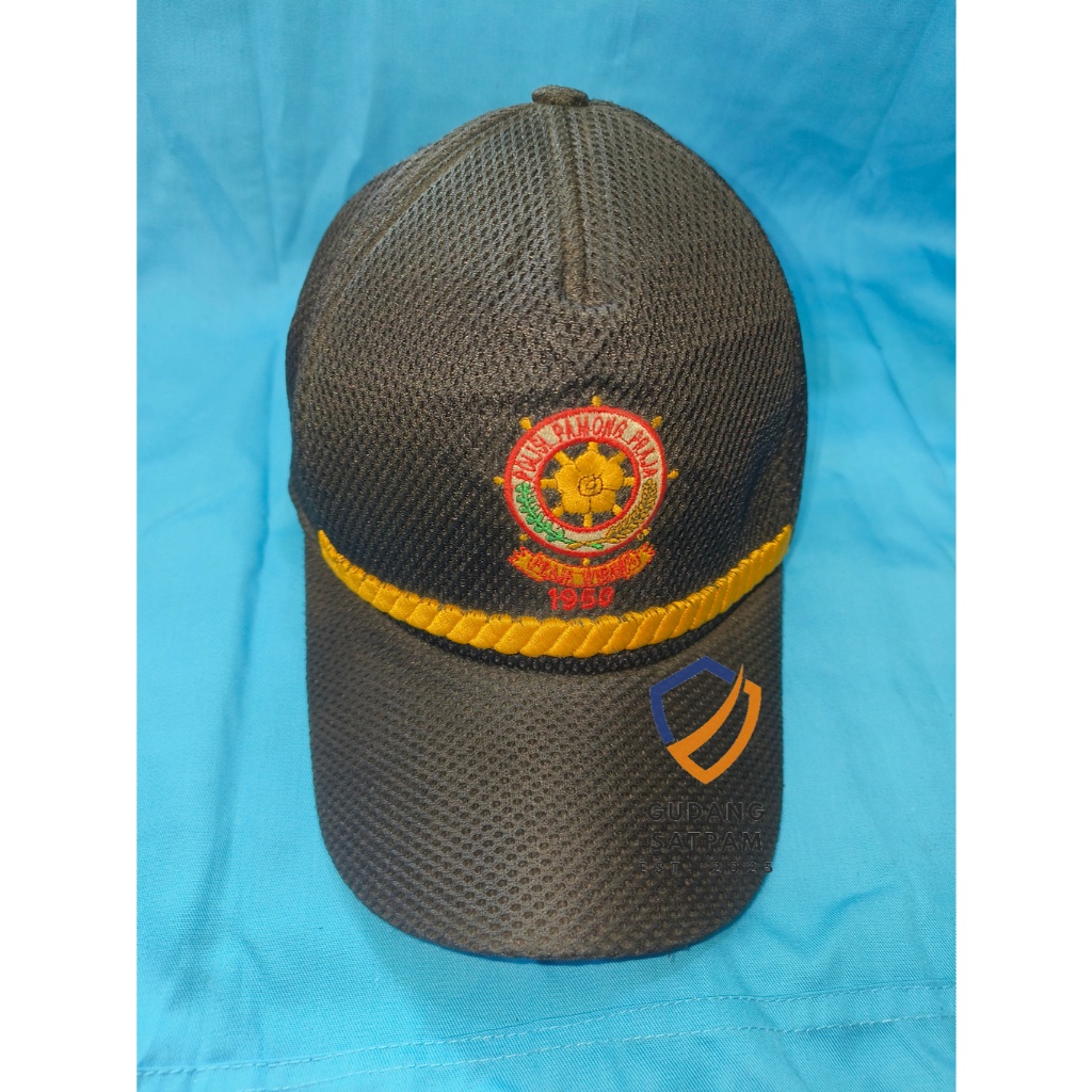 Topi Jaring POLPP List (Hitam) - Topi Jaring POLPP Gol II - Topi POLPP - Topi Pamong Praja Jaring