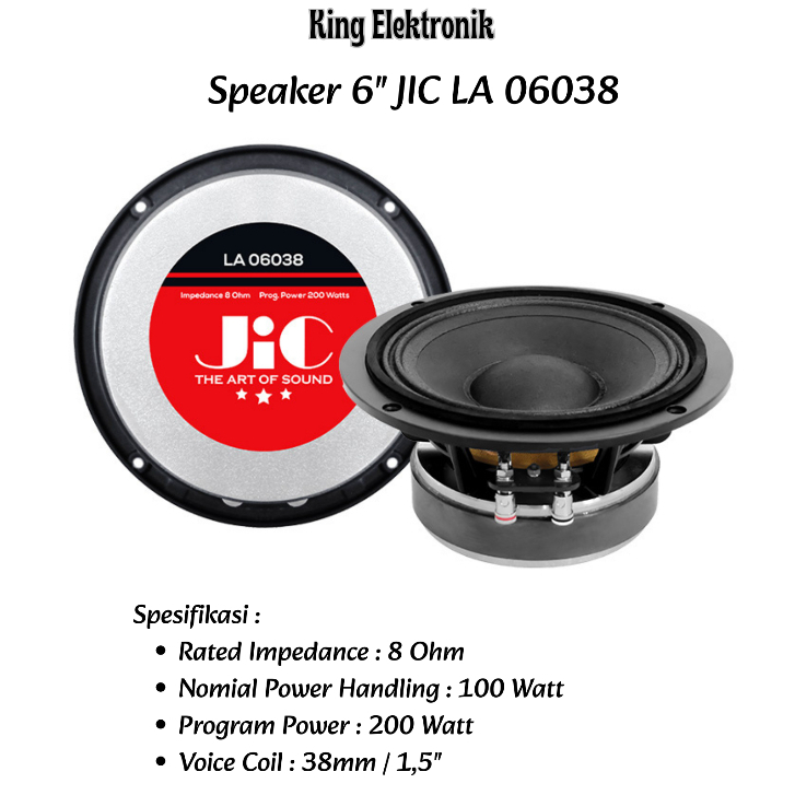 Speaker 6 Inch JIC LA 06038