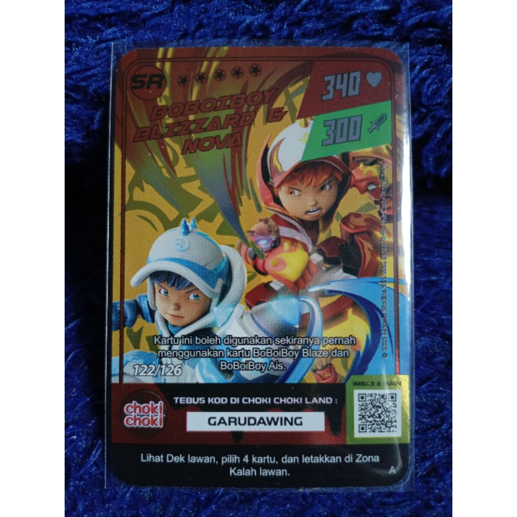 Monsta Galaxy Card Boboiboy Blizzard & Nova SR (Choki-choki)