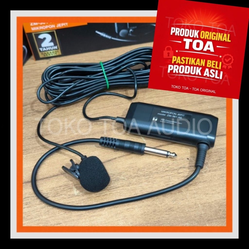ZM-361 MIKROFON MIC JEPIT TOA ZM-361 MIC KANCING ZM 361 MIKROFON TOA ORIGINAL