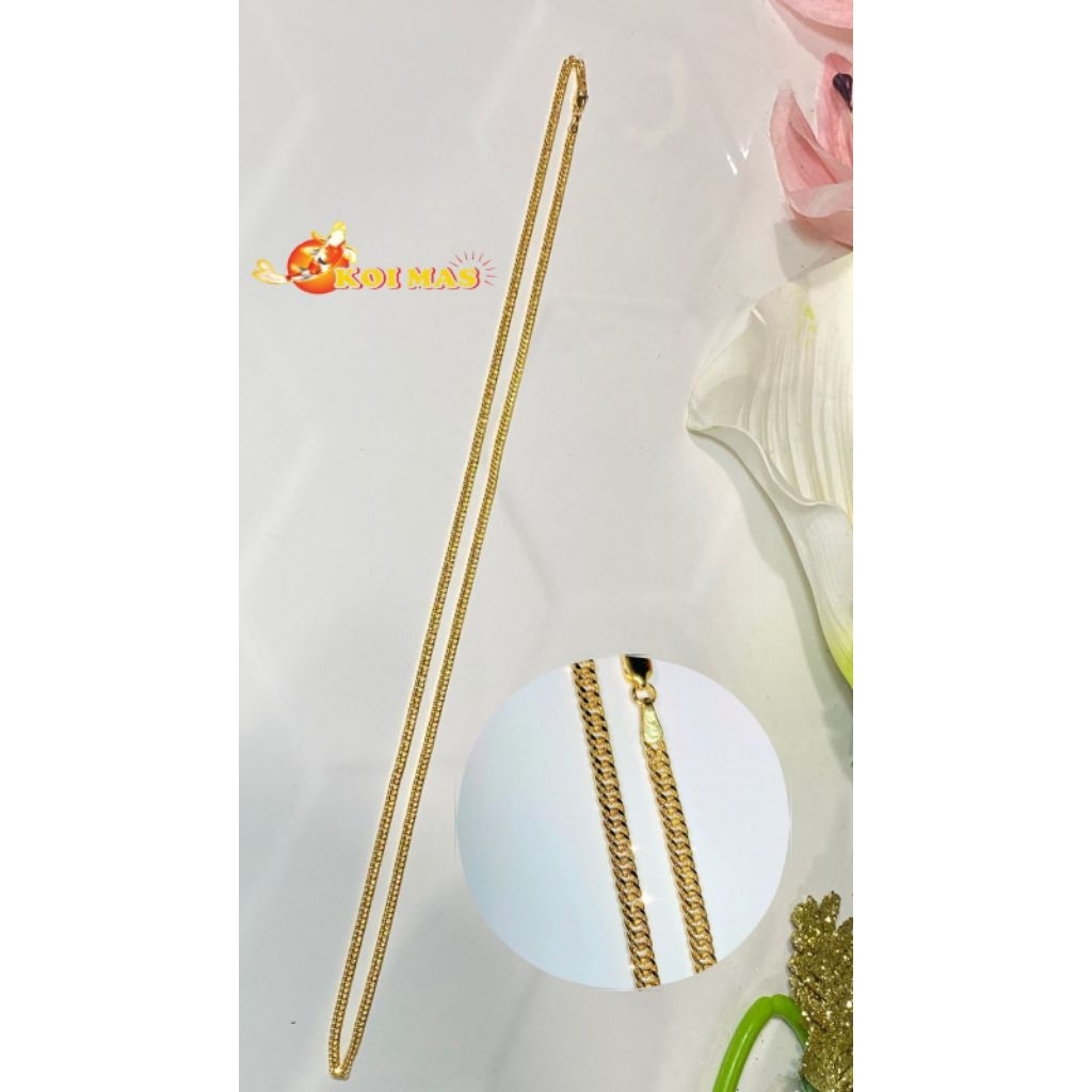 Kalung Panjang Emas Model Polos