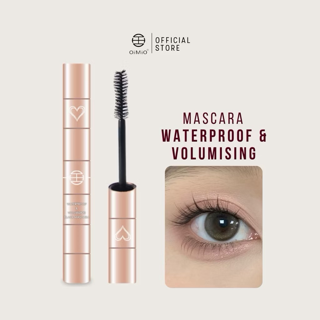 OiMiO Mascara Pink Volumizing Lentik Tahan Seharian Anti Luntur Waterproof Menebalkan Bulu Mata Mask