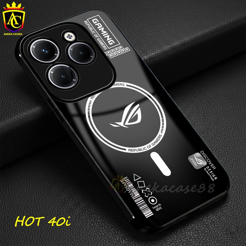 Case Infinix 40i  - Motif terbaru Magsafe ROG - Softcase hp Infinix casing hp Glossy untuk pria dan 