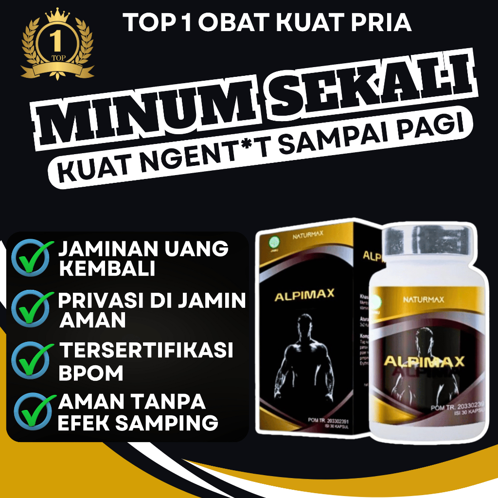 TOP 1 TERLARIS Alpimax Obat Kuat Herbal pria Dewasa Tahan Lama kuat 4-7 jam BPOM ampuh
