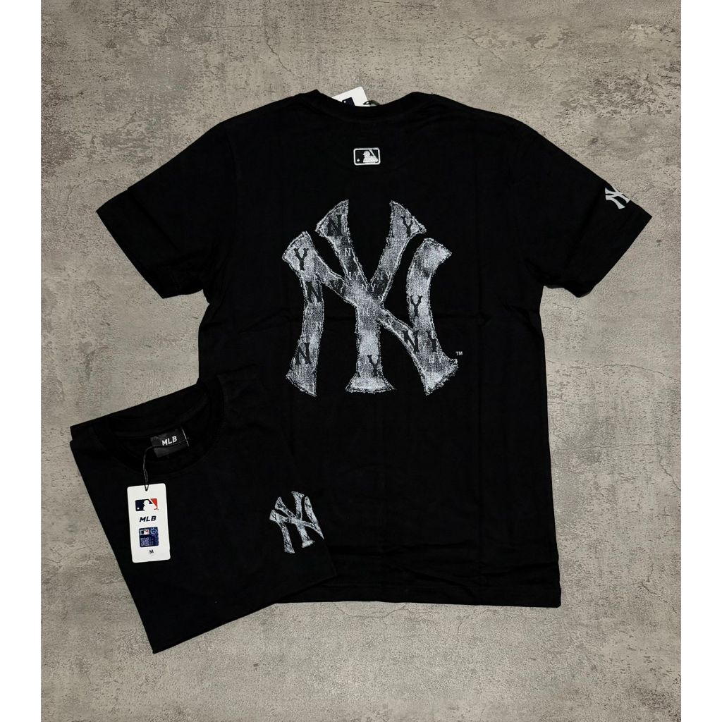 Kaos Branded MLB Grey Emblem Premium//Baju Kaos MLB Logo Color Grey//Kaos Branded Pria