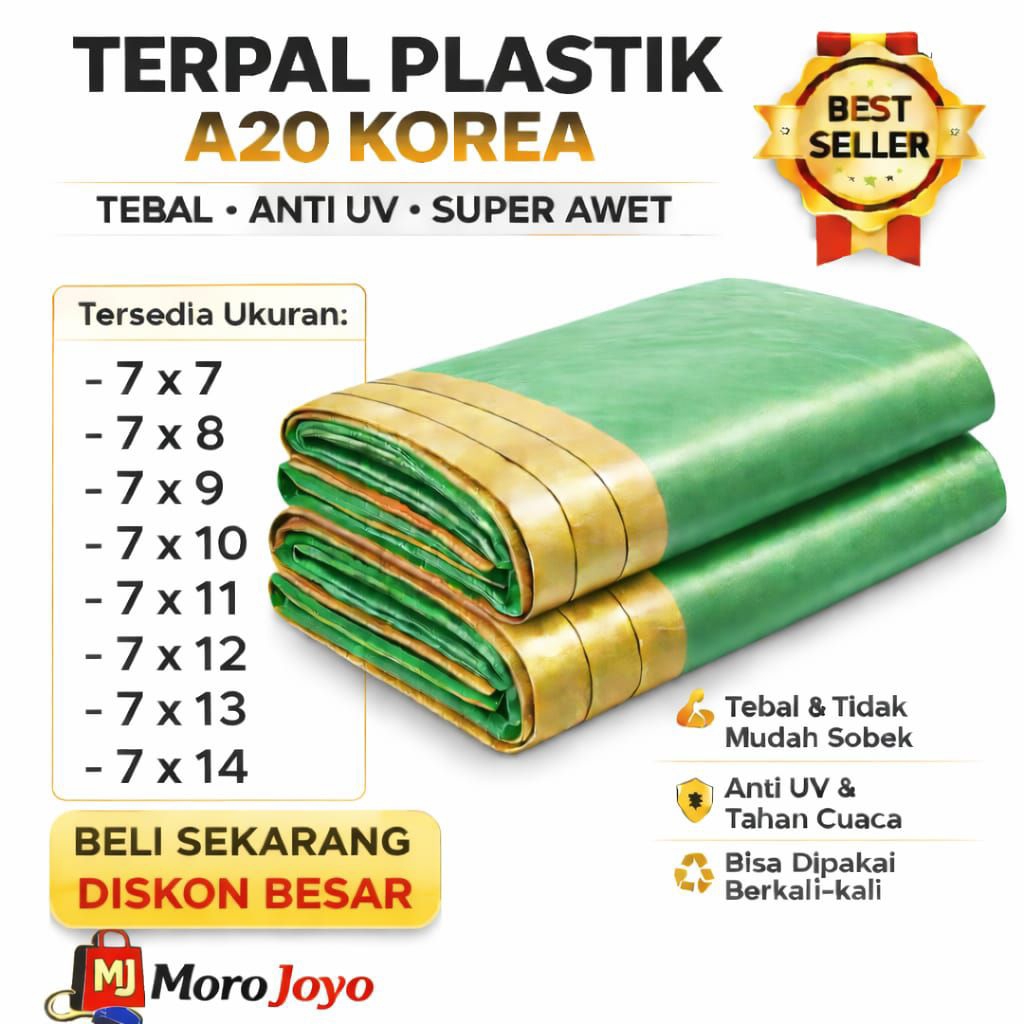 Terpal Korea A20 7x7 7x8 7x9 7x10 7x11 7x12 7x13 7x14 7x15 terpal tenda terpal plastik terpal truk t