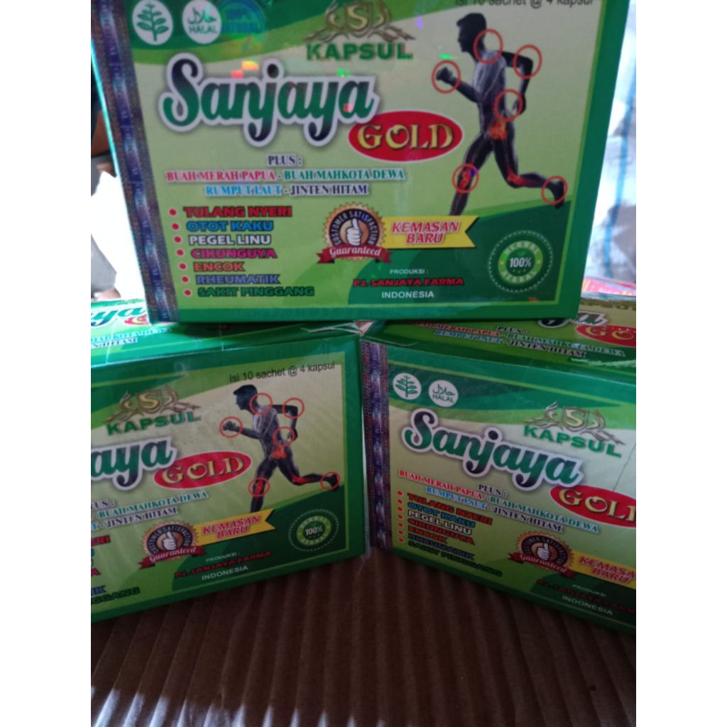 SANJAYA KAPSUL TULANG NYERI, OTOT KAKU, PEGAL LINU, CIKUNGUYA , ENCOK