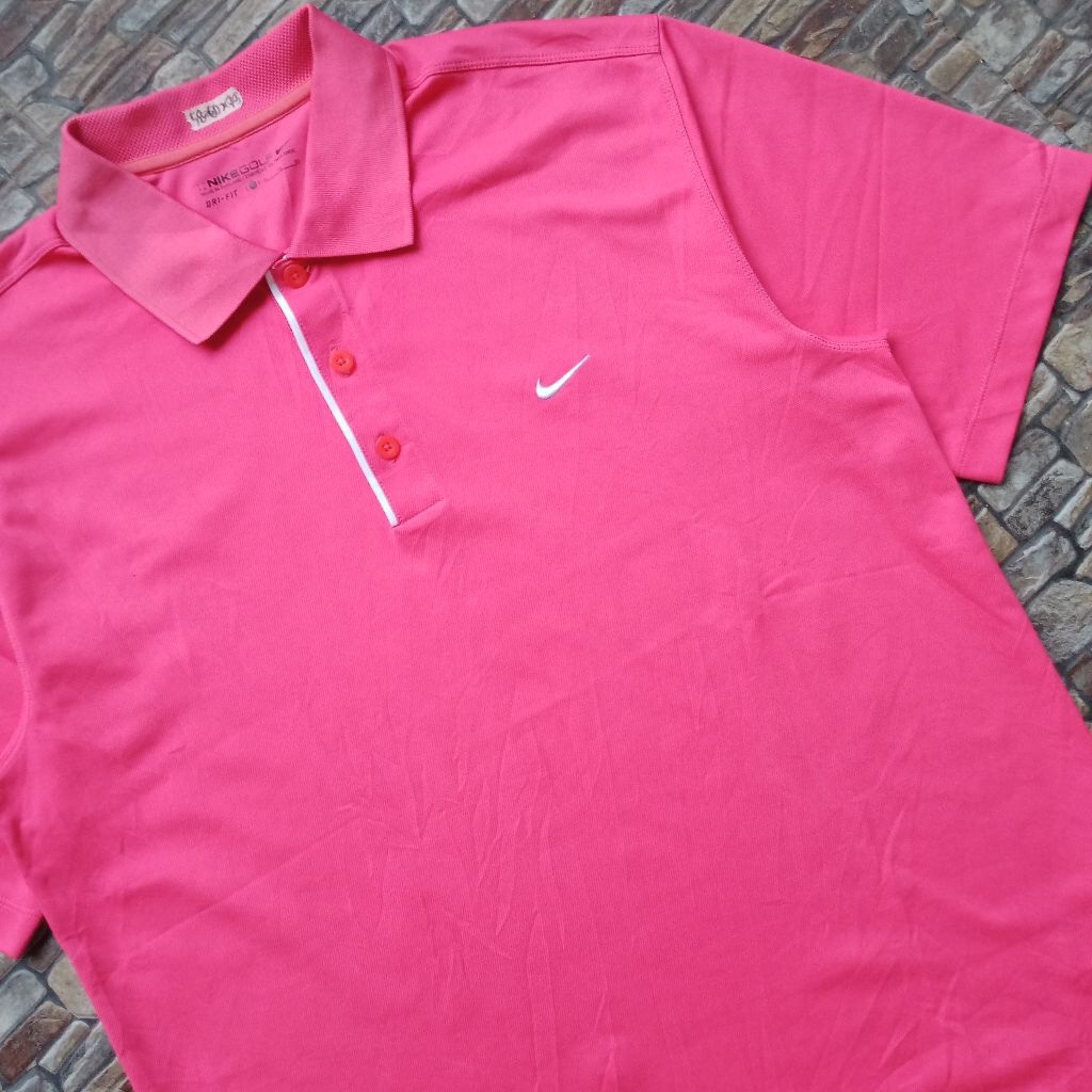 kaos kerah Polo branded Nike Golf original preloved, Jersey Golf pria