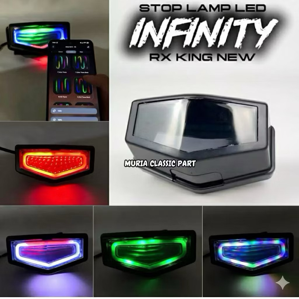 Lampu Stop Belakang Stoplamp LED Motor Rx-King New UFO INFINITY FULL RGB Original Sportyday