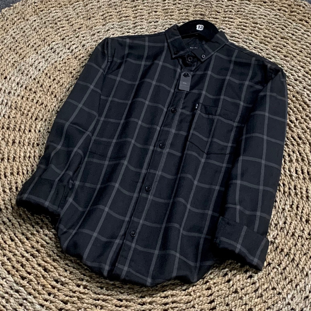 Kemeja Flanel Pria Lengan Panjang Premium Model Slimfit Gf017