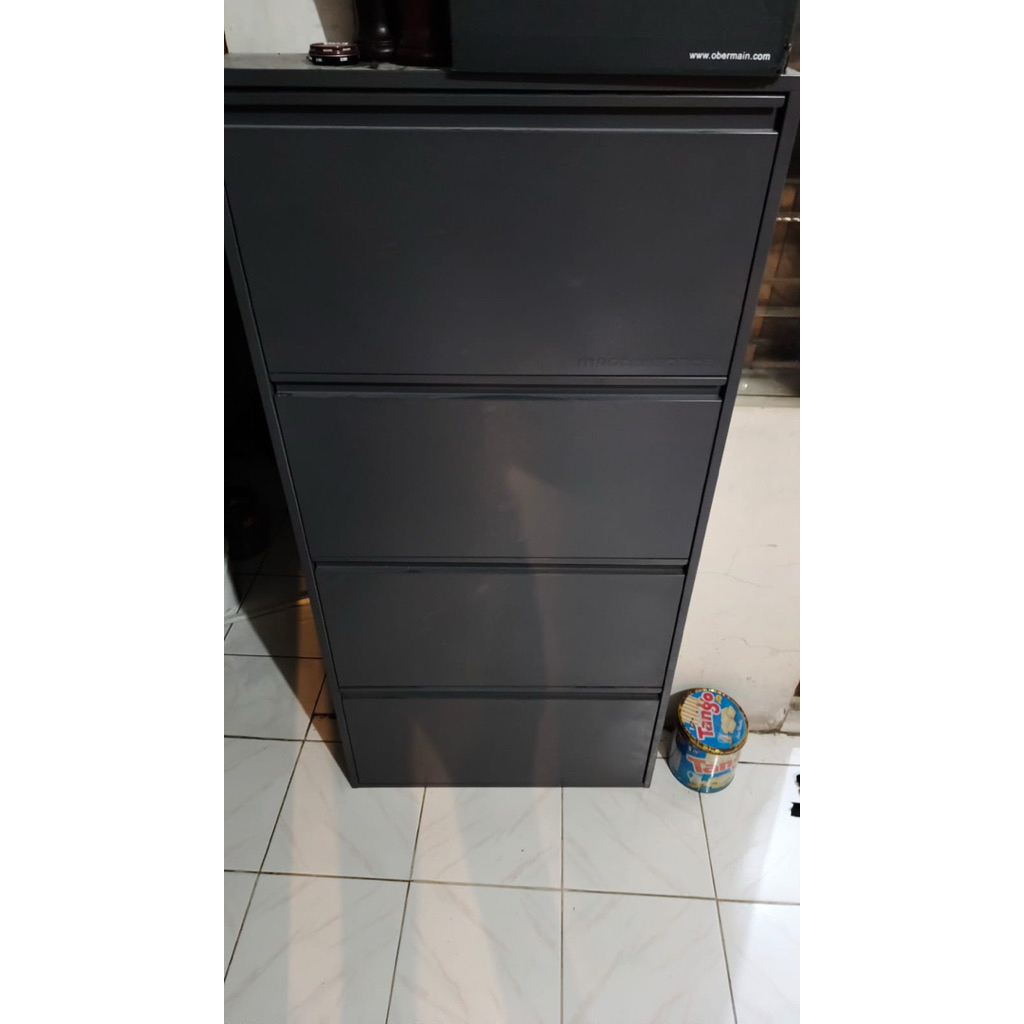 Preloved Azko Stora Kabinet Sepatu 4 Tingkat - Rak Lemari Alas Kaki Serbaguna Tempat Penyimpanan Sen