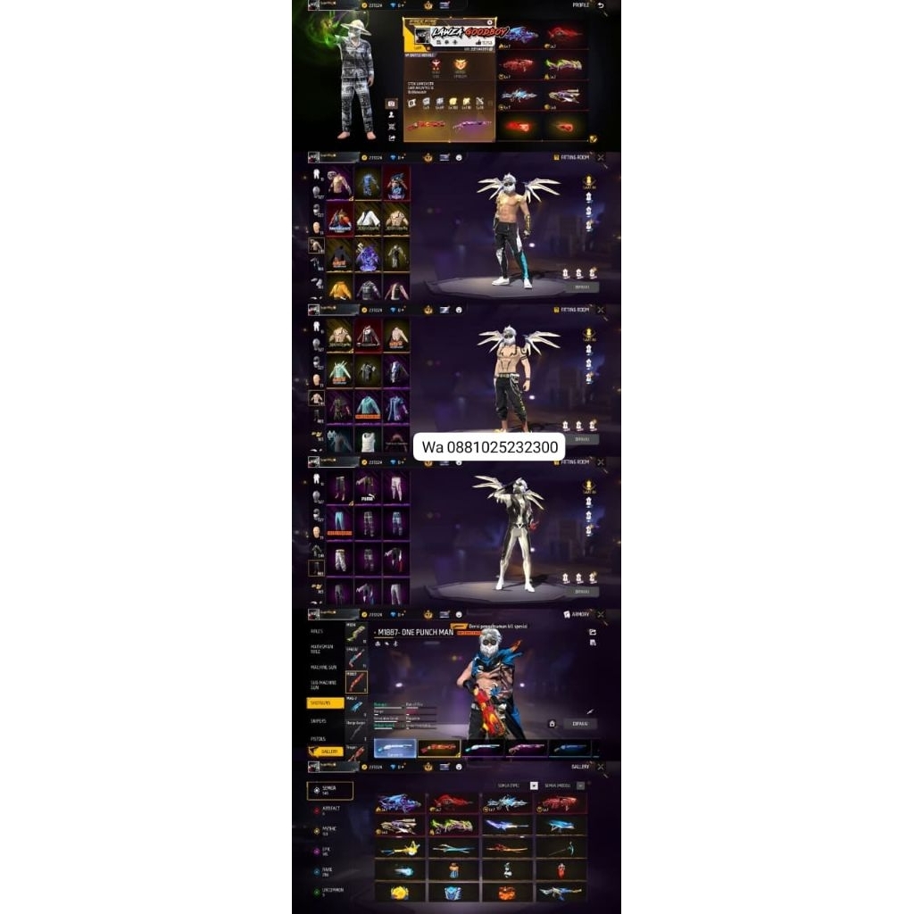 jual akun ff sultan terpercaya aman mumer di jamin amanah