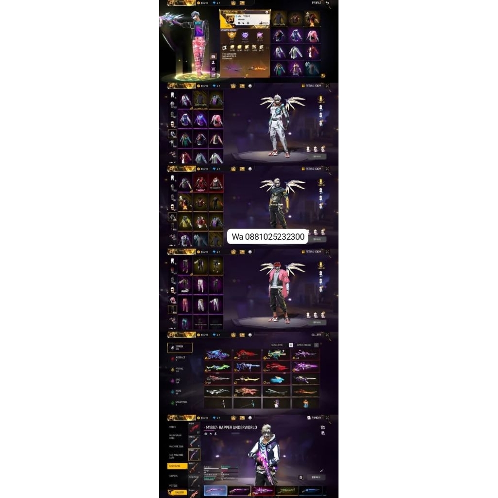 jual akun ff sultan harga mumer