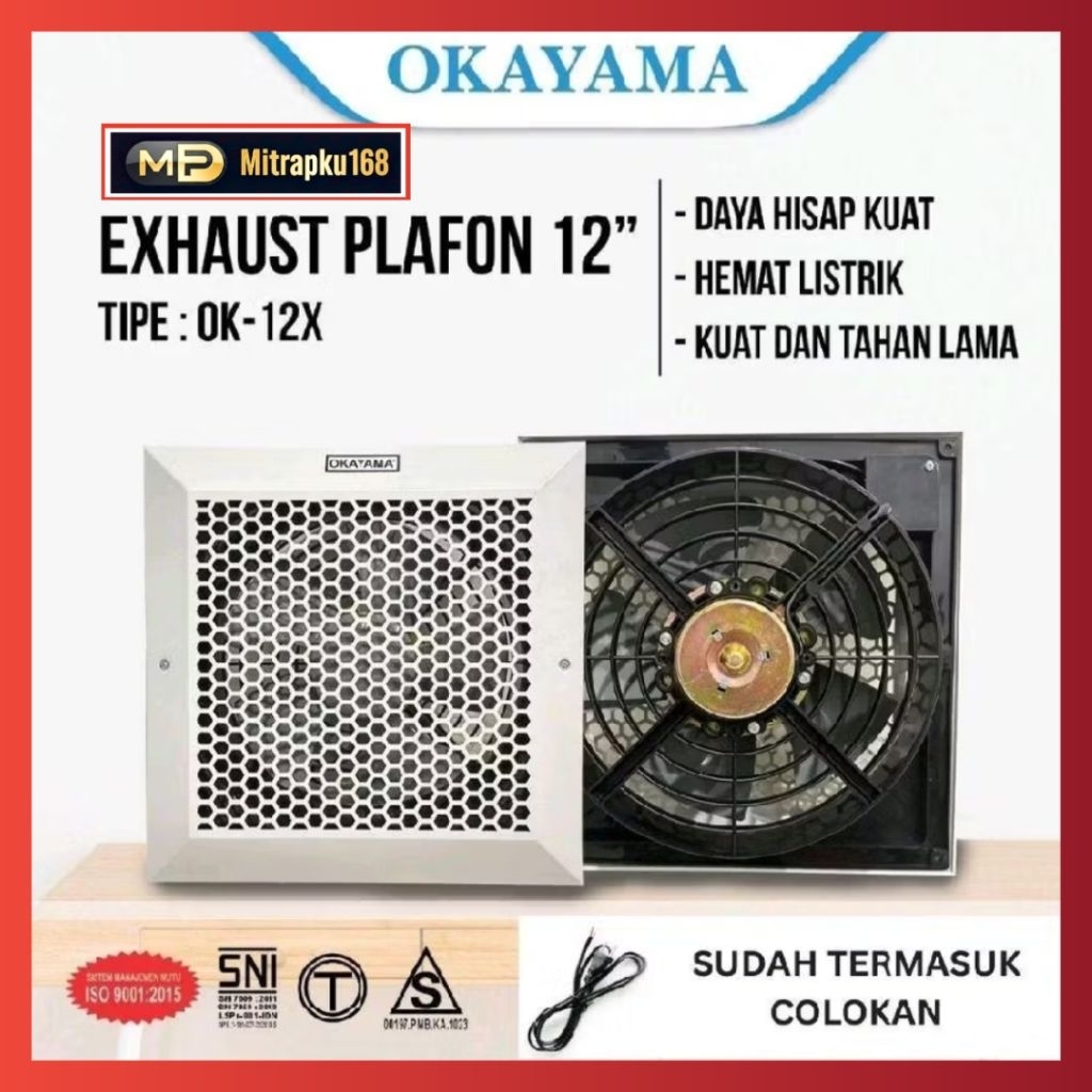 Exhaust Fan Plafon 12 Inch Okayama OK-12X