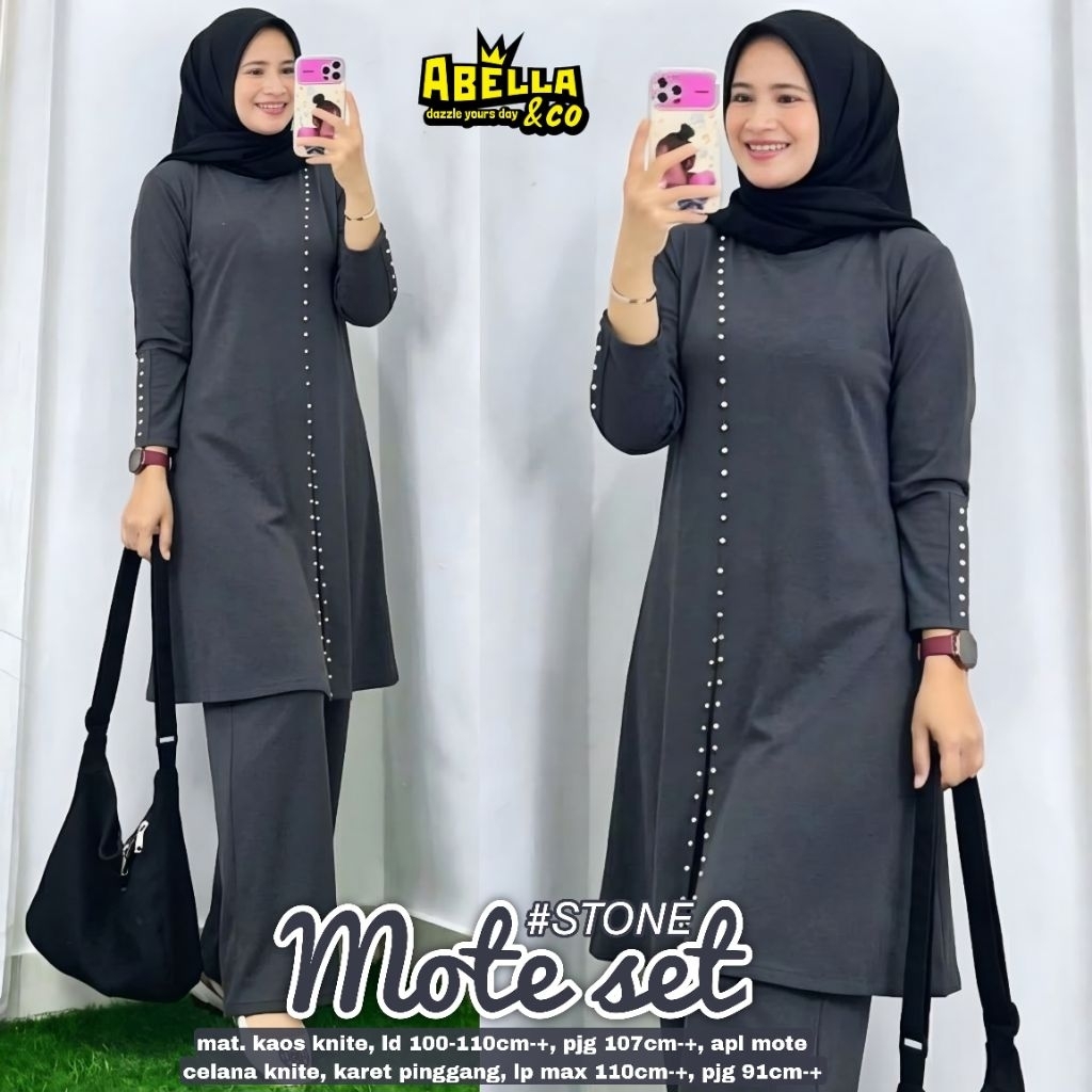 SETELAN LONG TUNIK JUMBO/MOTE/ONESET BLOUSE LONG TUNIK WANITA KAOS KNIT JUMBO LD 120 CM FIT XXL