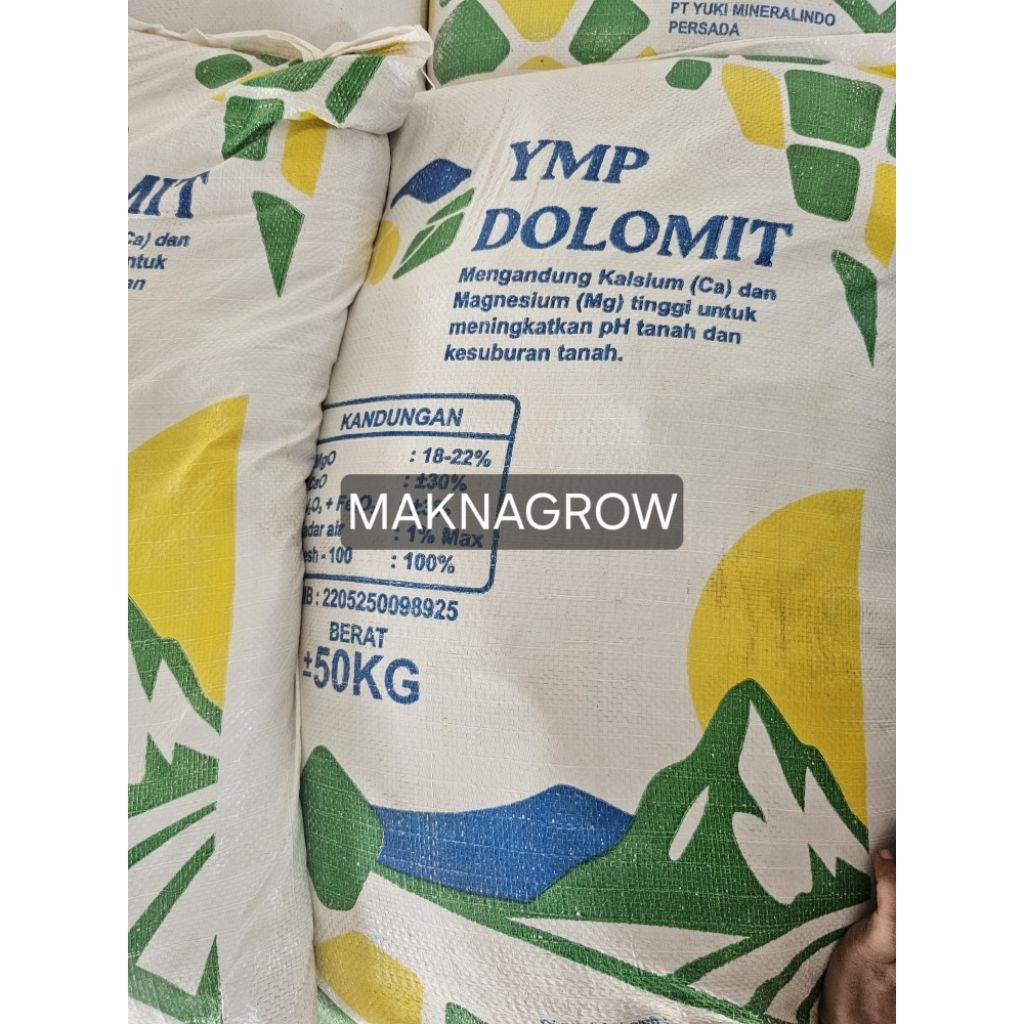 Pupuk / kapur DOLOMIT YMP curah 1 kg dan karung 50 kg