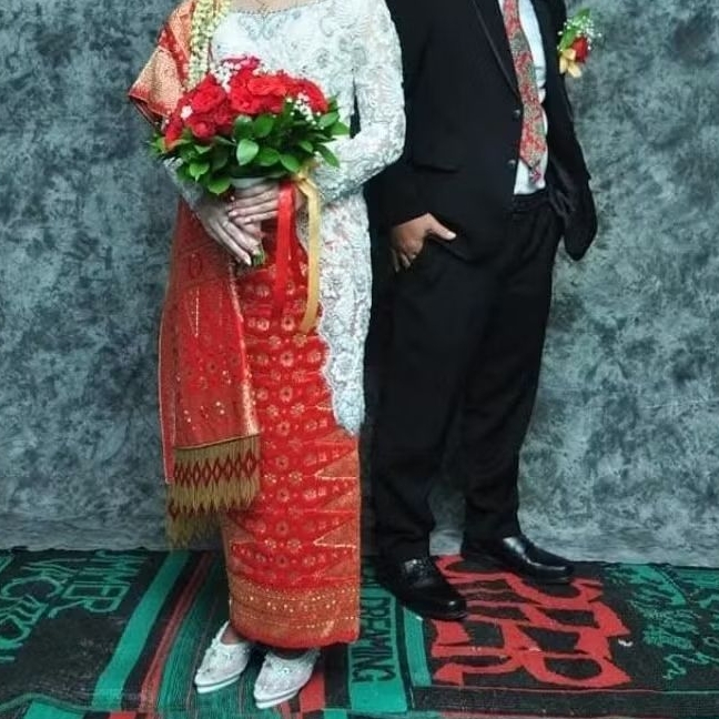 Pl Preloved songket Palembang lepus merah cabe siap pake