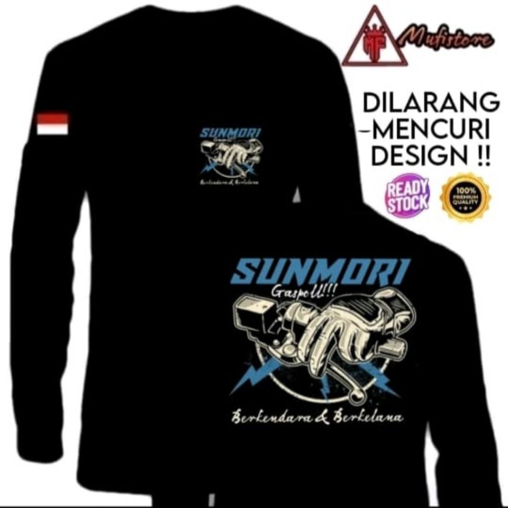Kaos Viral Lengan Panjang SUNMORI T-Shirt Distro Unisex