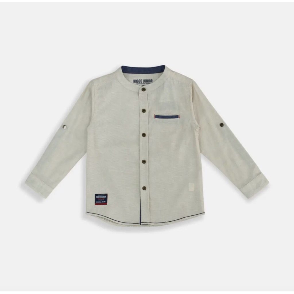 Kemeja/Kemko Lengan Panjang Anak Laki-laki Warna Cream Size 12 Rodeo Junior (New)