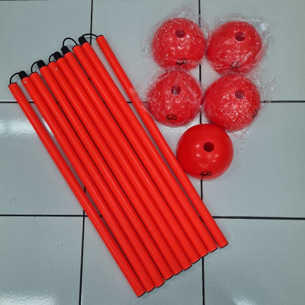 Agility Posh Maicca MK894 isi 5 + Dudukan + Tas Original Tiang Latihan Training