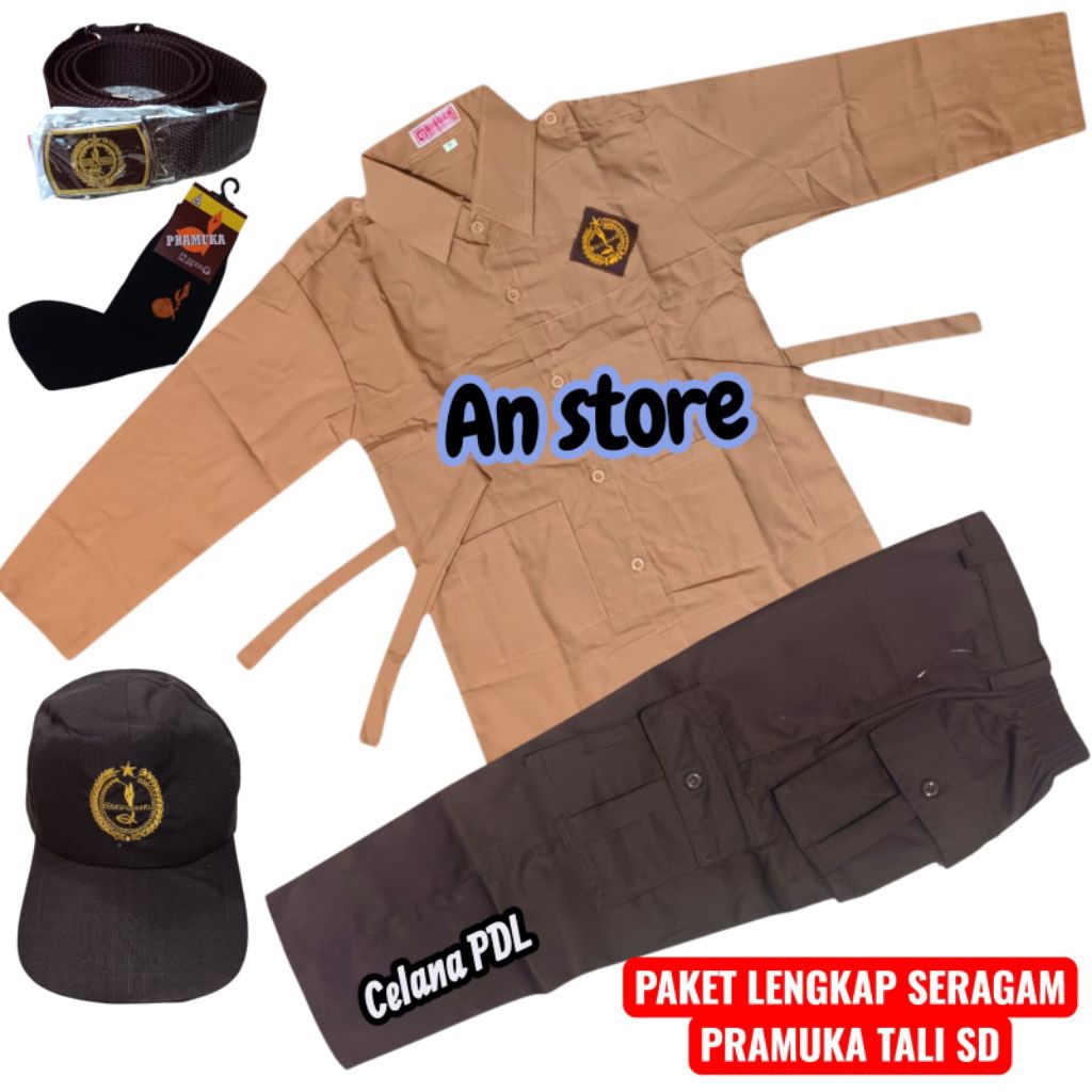 Seragam pramuka perempuan sd,Seragam pramuka anak sd Tali,Baju seragam pramuka sd perempuan