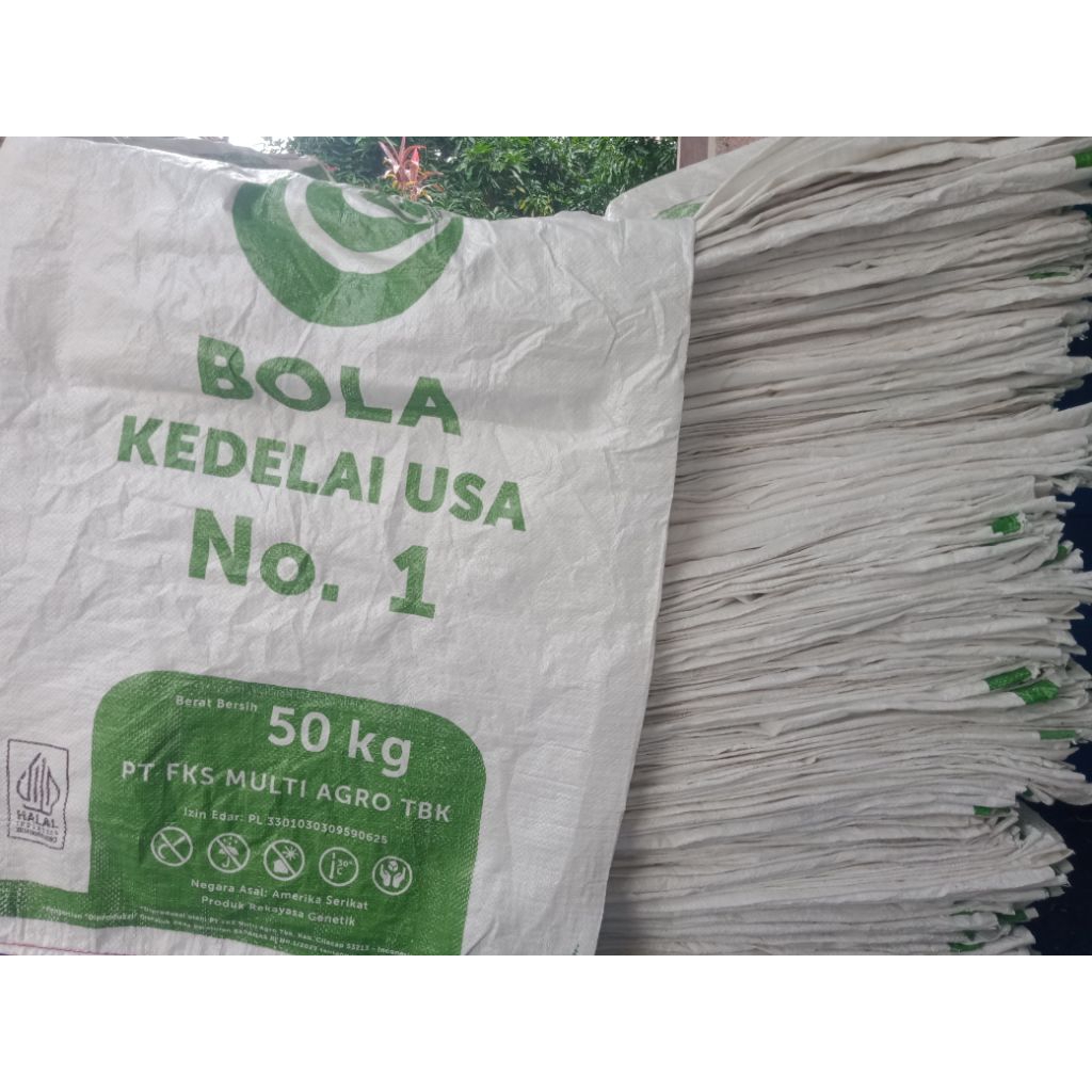karung bekas kedelai 50kg 60x100cm isi 25pcs