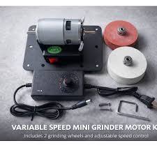 Mesin Gerinda Mini Variabel Speed + 2 Batu Asah | Motor Gerinda Duduk Mini Serbaguna