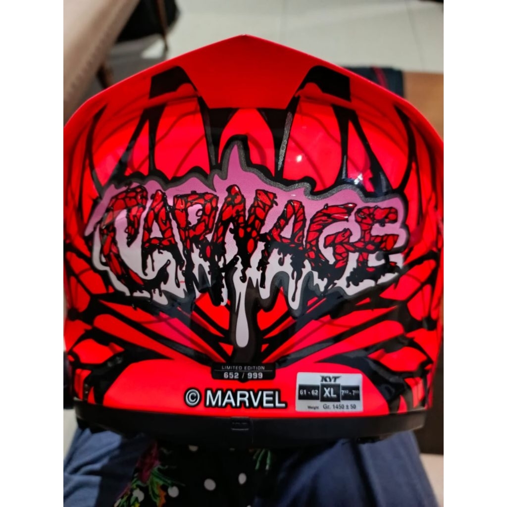 Helm KYT Marvel Venom Carnage Limited Edition ke 652/999