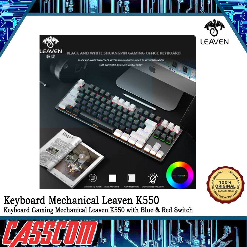 Leaven Keyboard Gaming Mechanical RGB K550
