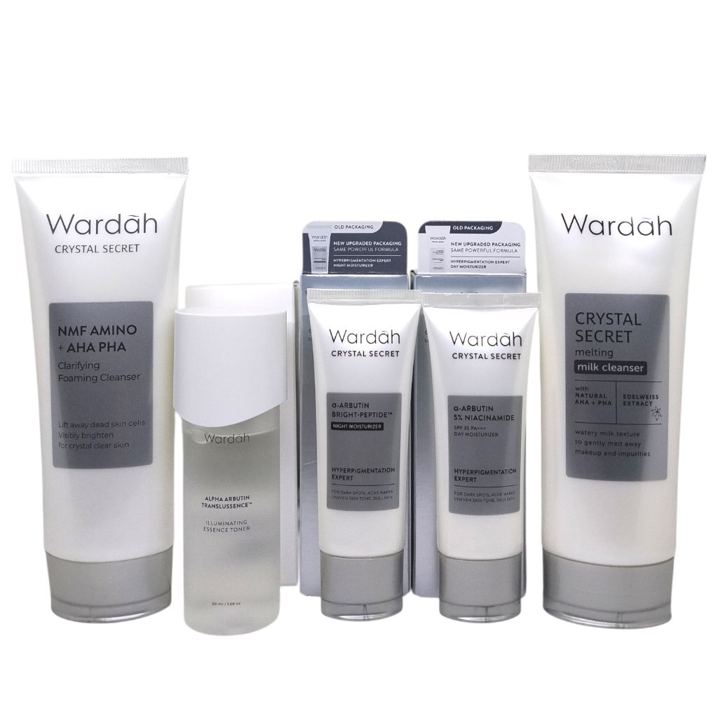 Wardah Paket Crystal Secret Glowing/ Paket wardah Ekonomis 5 Pcs