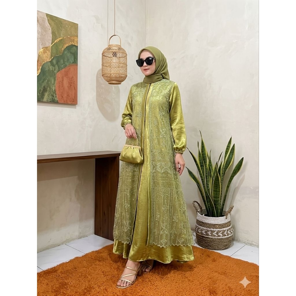 OBRAL Cuci Gudang Gamis Mewah Batigo Gamis brokat Gamis layer
