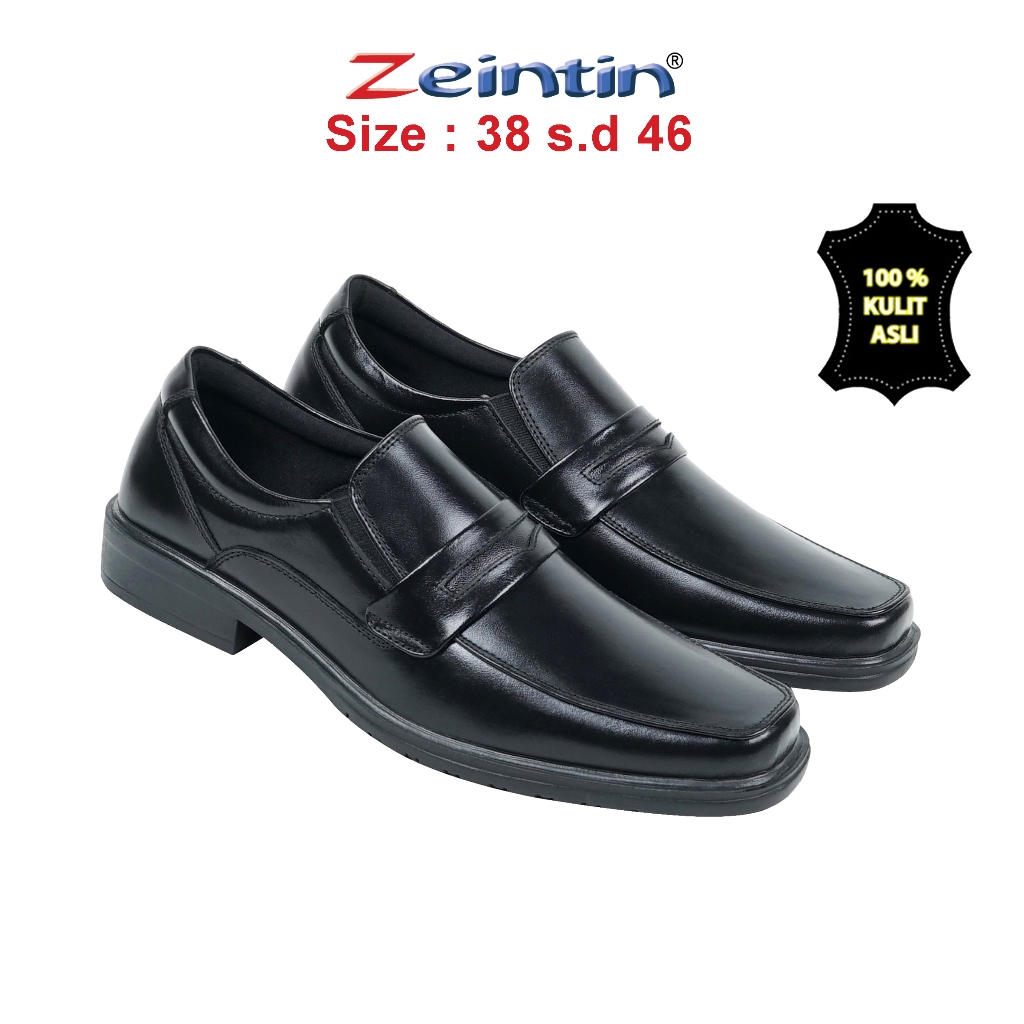 Zeintin - Sepatu Pantofel Kantor Hitam Pantofel Pria Sepatu Formal Zeintin AJ