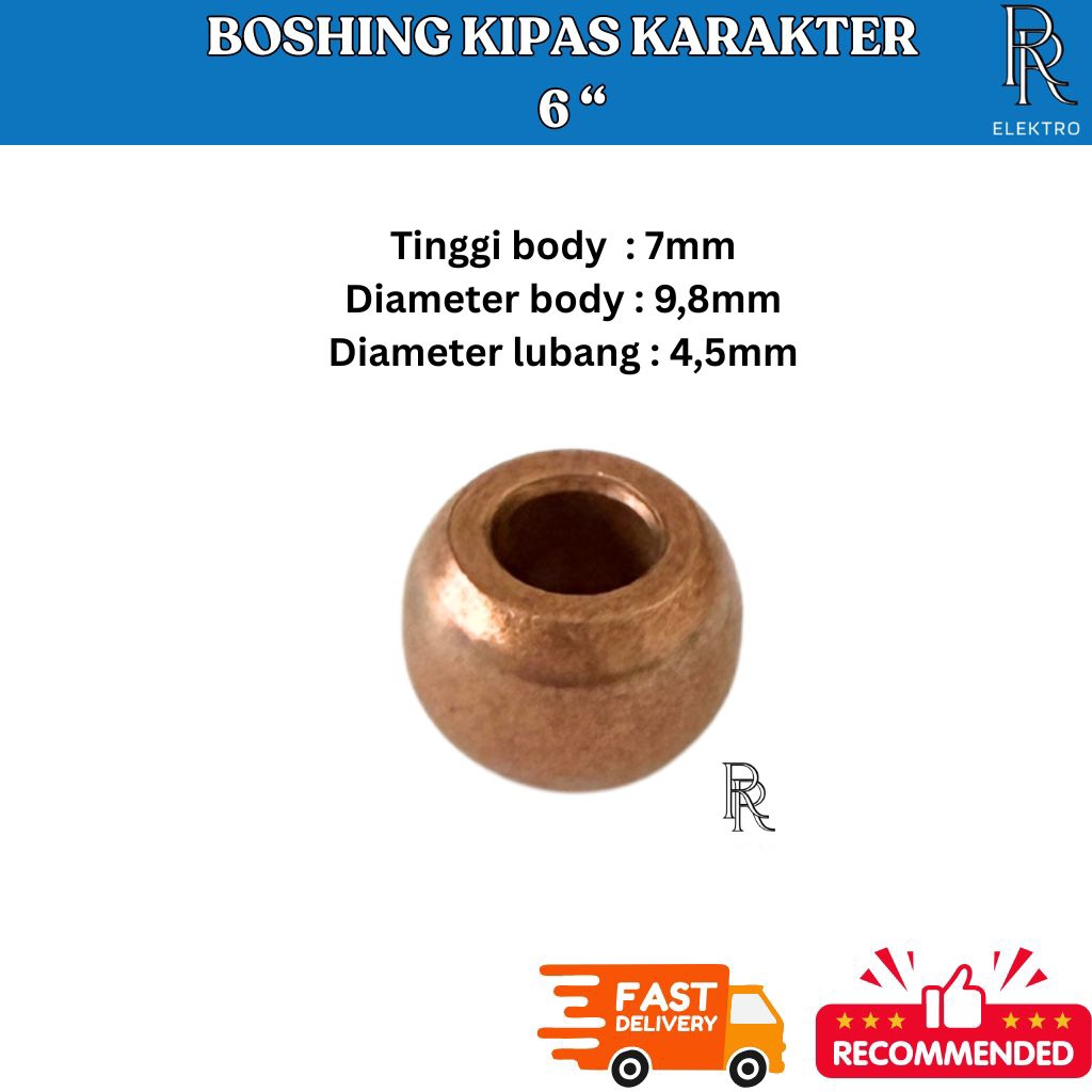 boshing kipas karakter 6" inch tinggi 7mm