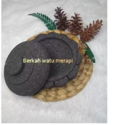 cobek bunga tutup batu asli free ulekan 15_ 22cm