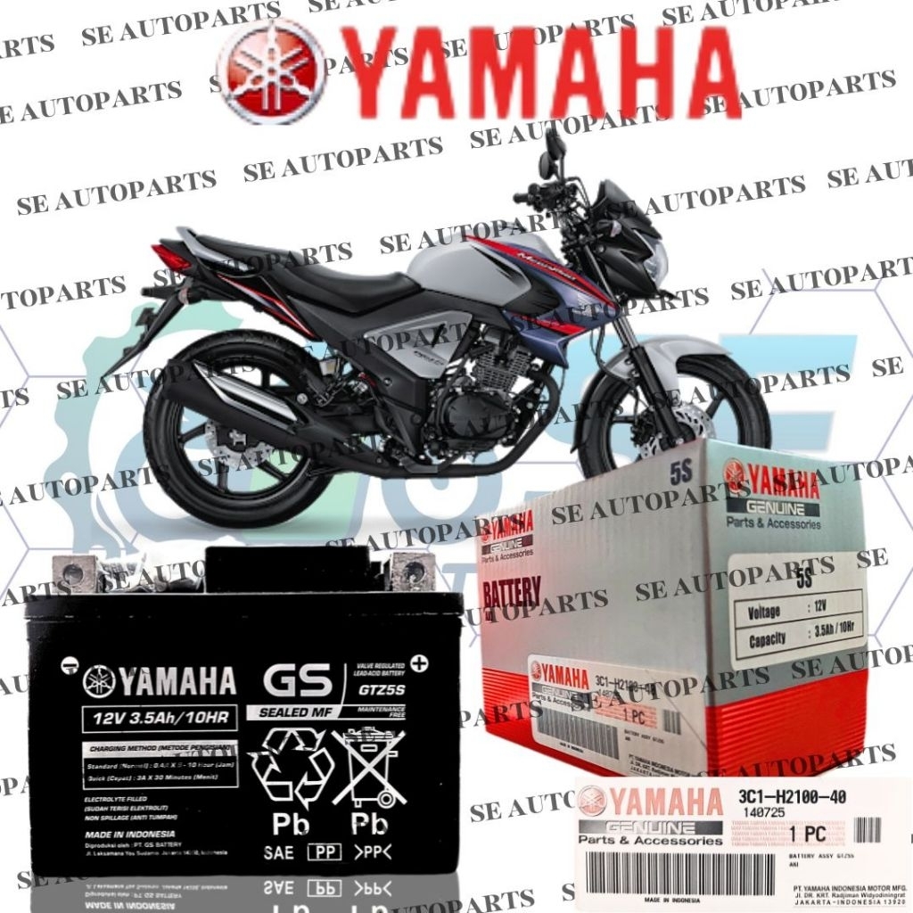 Aki Motor Full Kering Yamaha GS GTZ5S Mega Pro New, Genio, Verza 150 Original