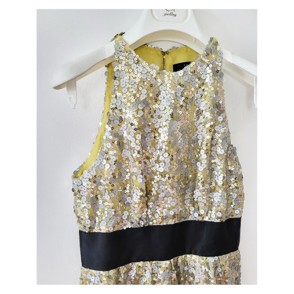 Robert Rodriguez dress silver sequin party gaun pesta peggy hartanto guess marciano BCBG Max Azria M