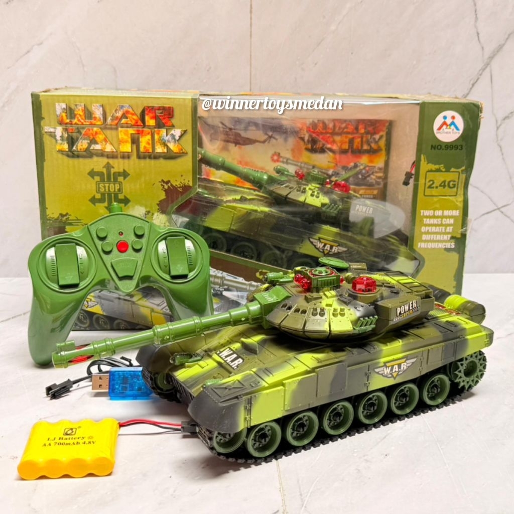 Mainan Mobil War Tank Remote Control / Tank Rc Besar (EDJ)