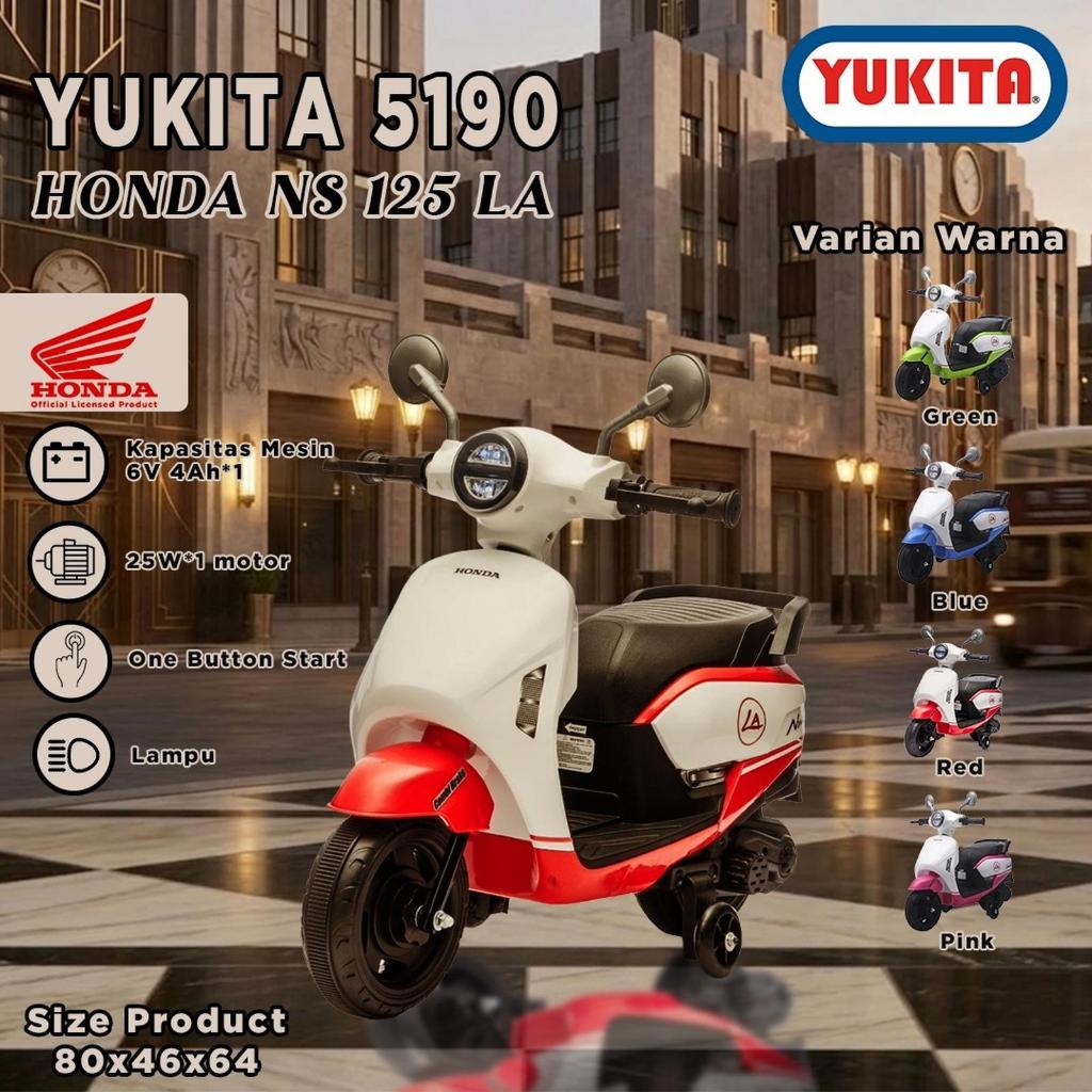Mainan Motor Aki Anak Motor Yukita 5190 Honda NS125 LA