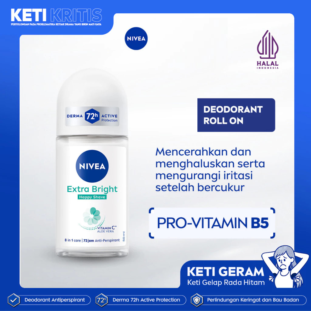 Nivea Whitening Happy Shave Deodorant Spray & Roll On