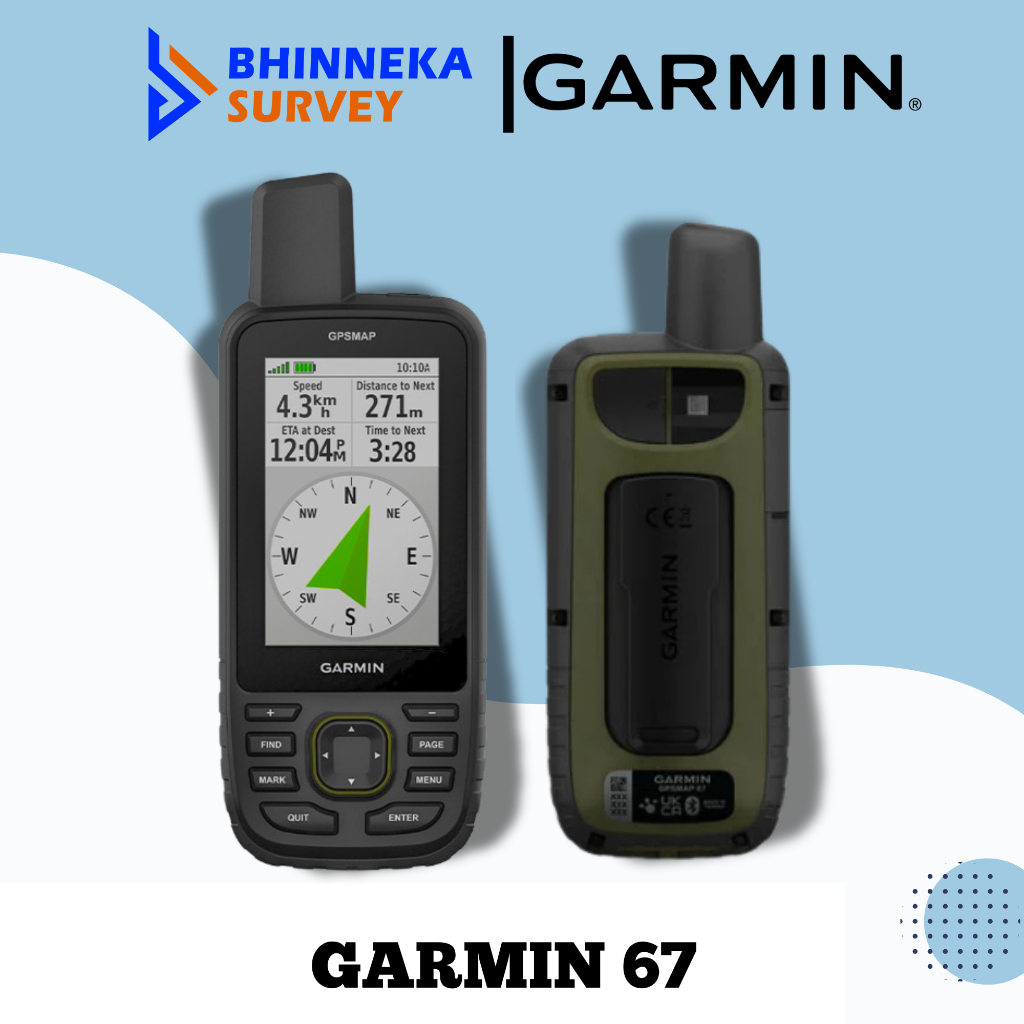 GARMIN GPSMAP 67 GPS67 GPS-67 HANDHELD ALAT SURVEY PENDETEKSI PELACAK JALAN & GARANSI RESMI TAM