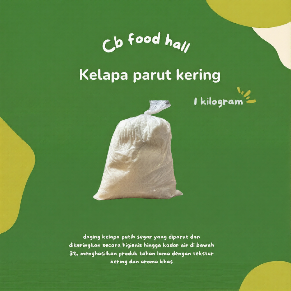 KELAPA PARUT KERING KEMASAN 1 KG - PRAKTIS GURIH BERAROMA