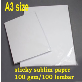 SUBLIM KERTAS STICKY IMPORT 100 gsm (asli) LEMBAR A3