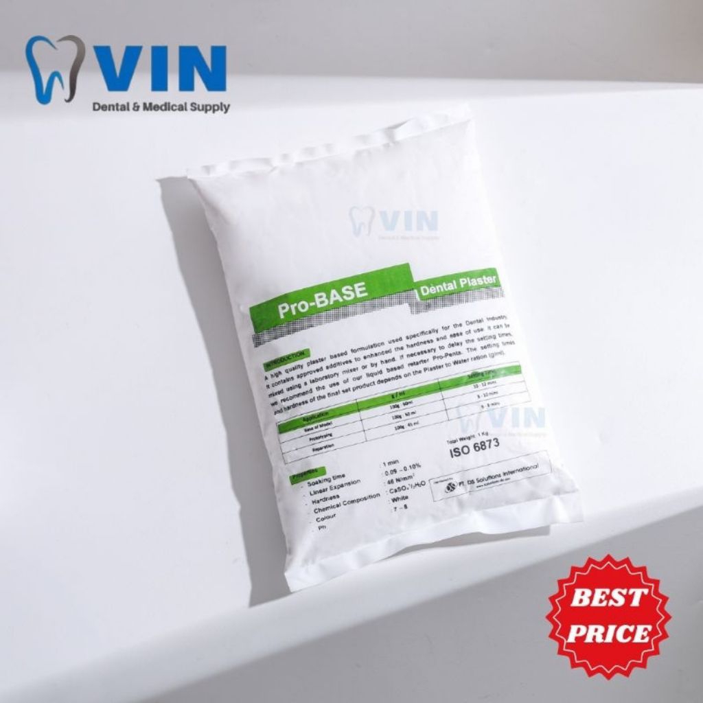 Gips putih dental stone tipe 1 pro base / probase bahan cetak model gigi