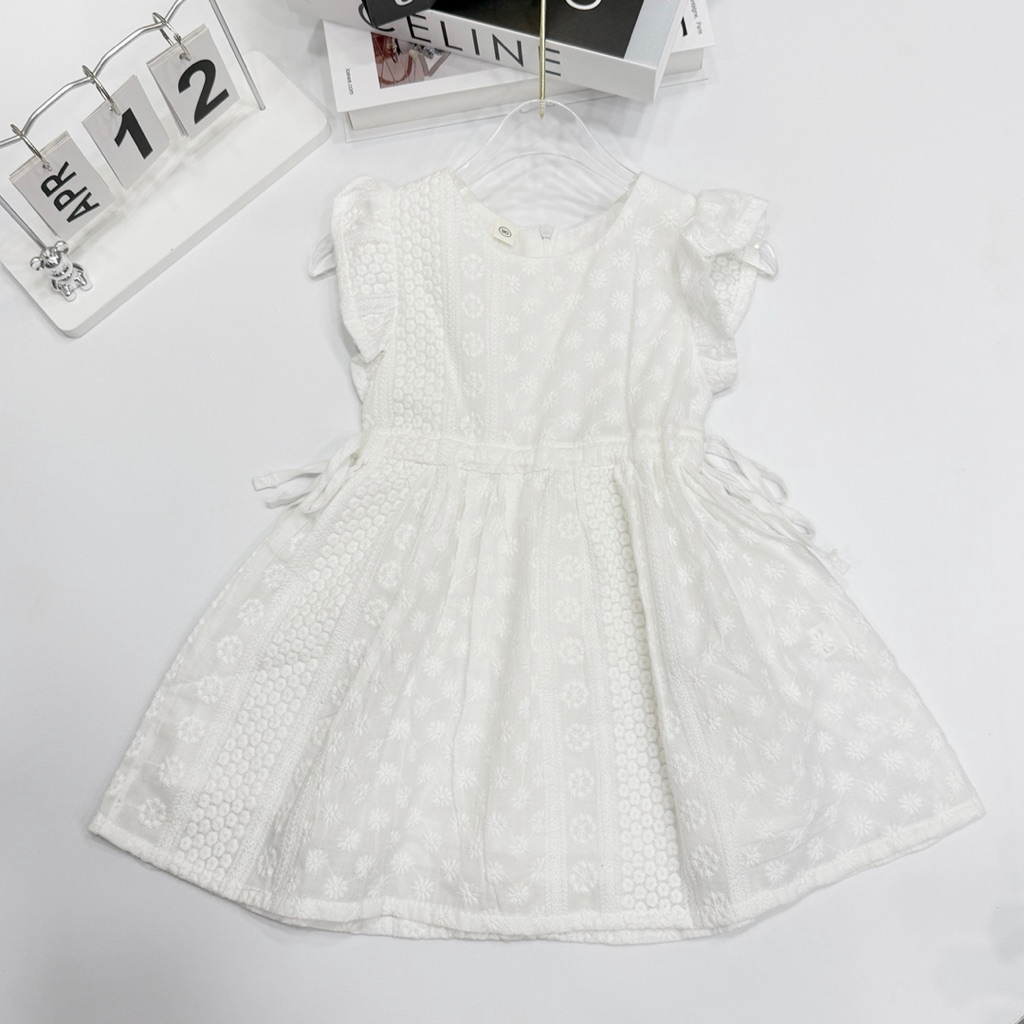 DRESS BORDIR WHITE ANAK PEREMPUAN