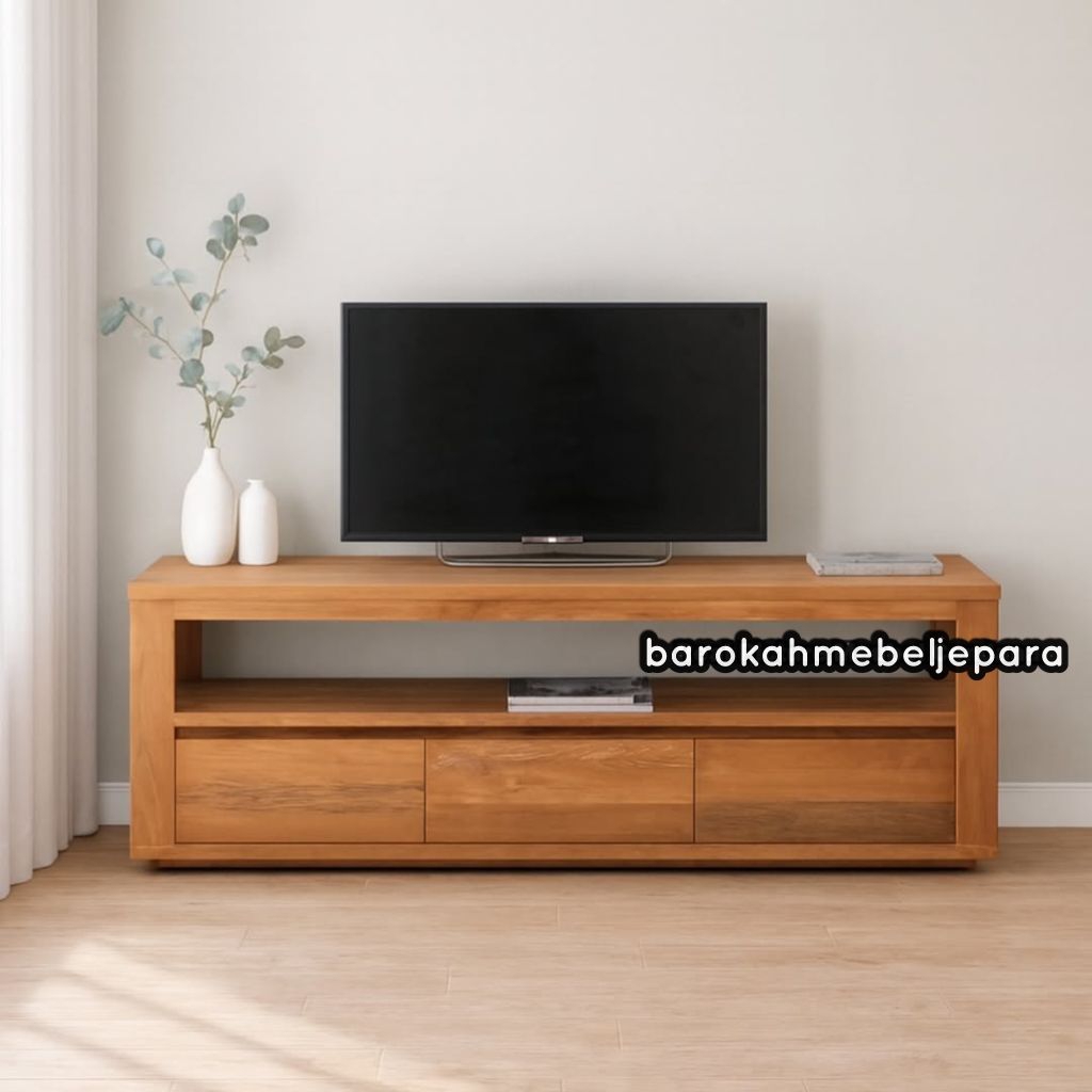 Meja Konsul tv jati minimalis 150cm , bufet tv minimalis