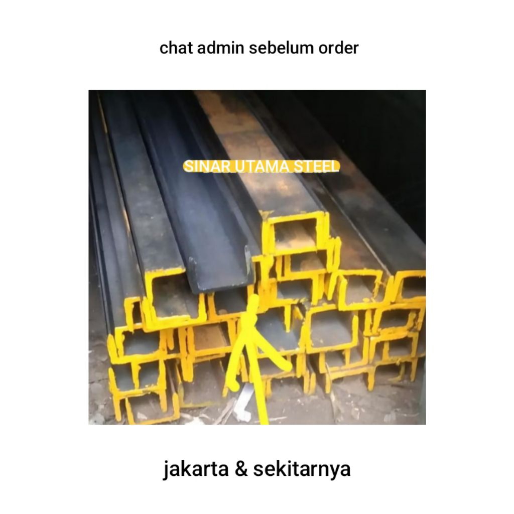 Besi UNP 50 x 32 x 3,5mm x 6 meter