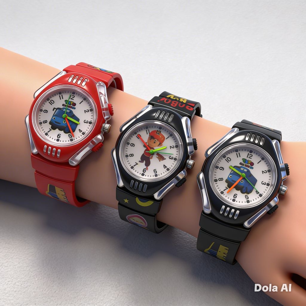 Jam Tangan Anak Karakter Analog Lucu Anti Air