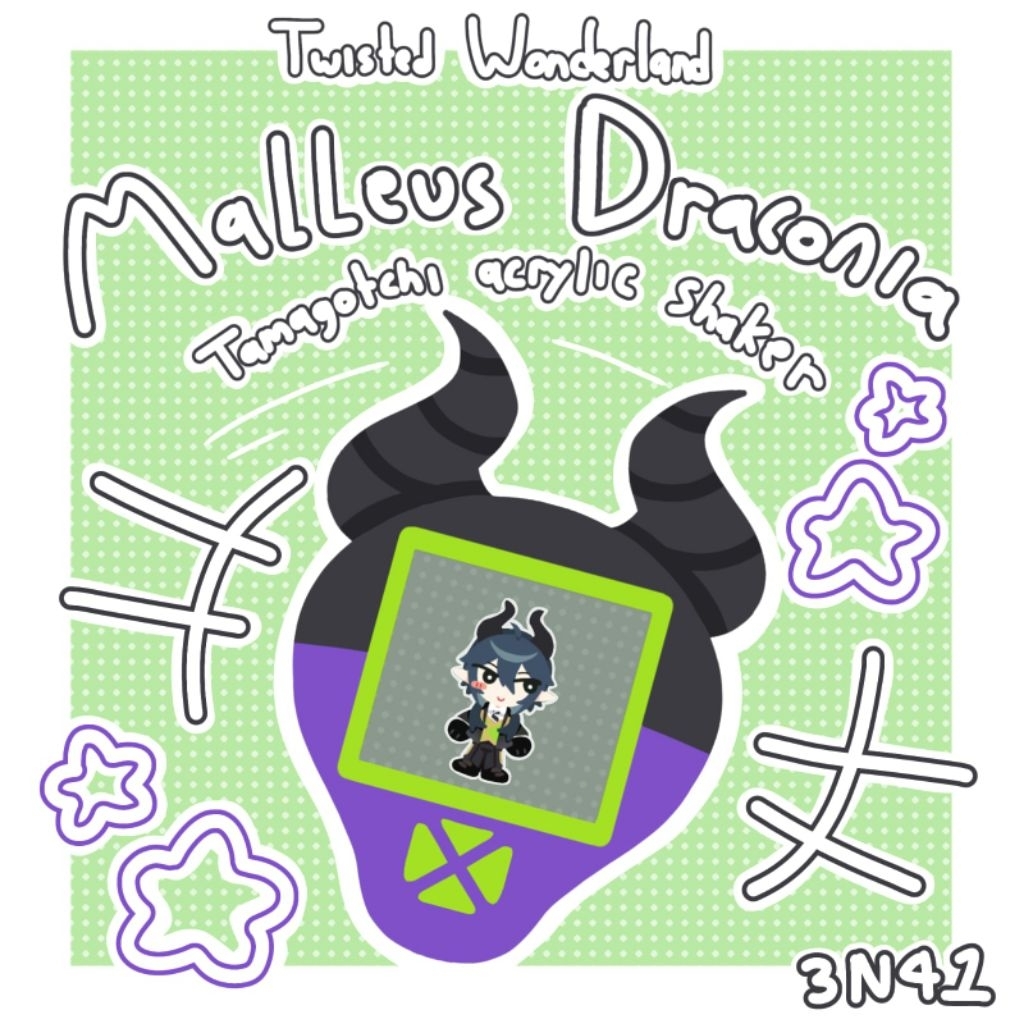 Twisted Wonderland Malleus Draconia Tamagotchi Acrylic Shaker Keychain