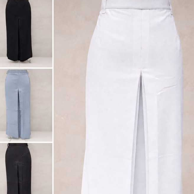 ROK SEKOLAH SPAN SMA/SMK ROK SPAN BELAH 1 Abu-abu,Hitam,Coklat,Putih,Biru
