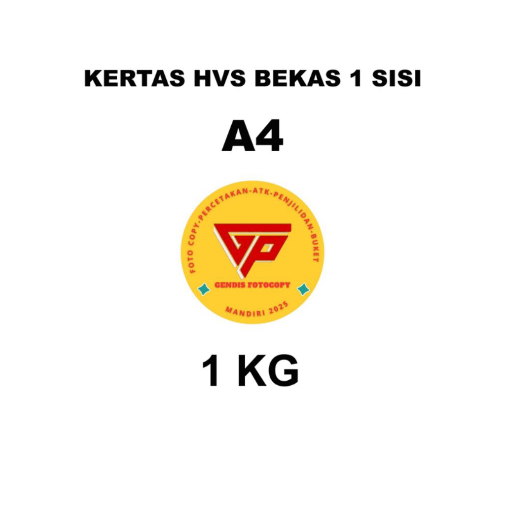 Kertas HVS bekas Satu Sisi Per 1KG A4/F4